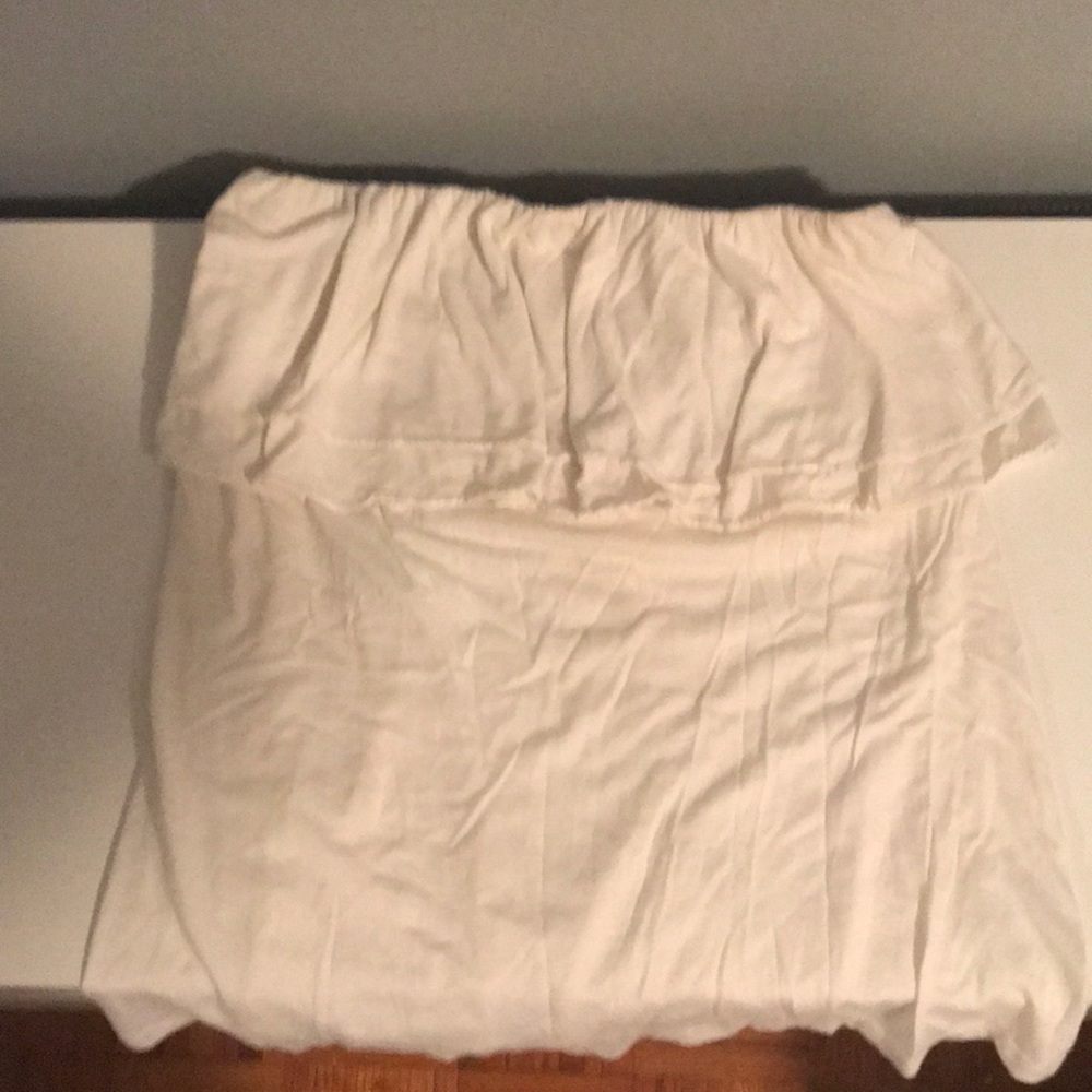 Lilly Pulitzer white ruffle tube top